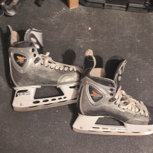 CCM Black and White Ice Hockey Skates with High Ankle Support
